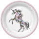 Unikornis Graphic Wild papírtányér 8 db-os 22,7 cm