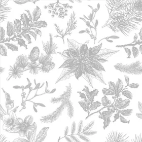 Karácsony Botanical Silver szalvéta 20 db-os 33x33 cm