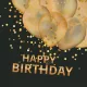 Happy Birthday Gold Balloons szalvéta 20 db-os 33x33 cm
