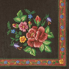 Hímzés Roses Mountain Black szalvéta 20 db-os 33x33 cm