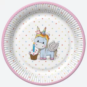 Unikornis Sweet papírtányér 8 db-os 18 cm
