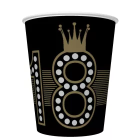   Happy Birthday 18 Hollywood Style papír pohár 8 db-os 250 ml