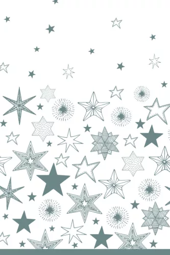 Karácsony Silver Stars papír asztalterítő 120x180 cm