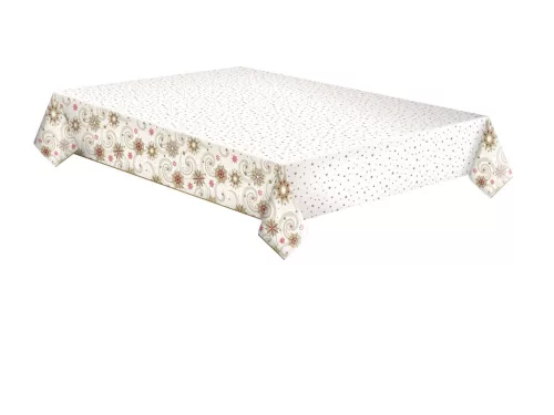 Karácsony Gold Stars and Twirls papír asztalterítő 120x180 cm