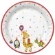 Állatos Cute Party papírtányér 8 db-os 22,7 cm