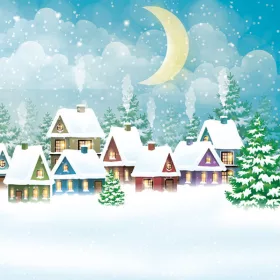 Karácsony Snowy Village szalvéta 20 db-os 33x33 cm