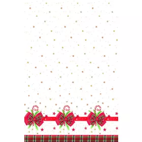 Karácsony Checked Bow papír asztalterítő 120x180 cm