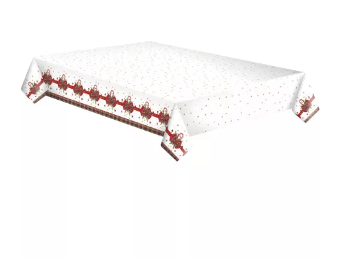 Karácsony Checked Bow papír asztalterítő 120x180 cm