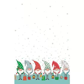 Karácsony Funny Gnomes papír asztalterítő 120x180 cm