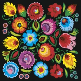 Virág Folk Colourful szalvéta 20 db-os 33x33 cm