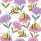 Virág Happy Bees szalvéta 20 db-os 33x33 cm