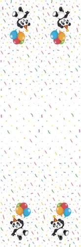 Állatos Funny Panda papír asztalterítő 120x180 cm