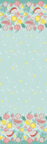 Gyümölcs Pastel Exotic papír asztalterítő 120x180 cm