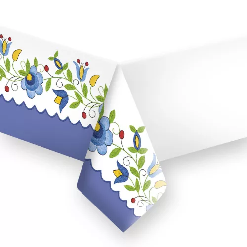 Hímzés Folk papír asztalterítő 120x180 cm