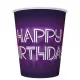 Happy Birthday Neon Cake papír pohár 8 db-os 250 ml