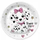 Állatos Charming Puppy papírtányér 8 db-os 22,7 cm
