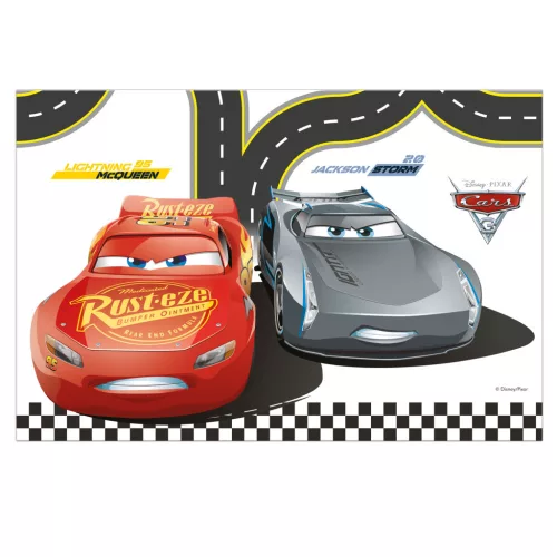 Disney Verdák Arena Race műanyag asztalterítő 120x180 cm