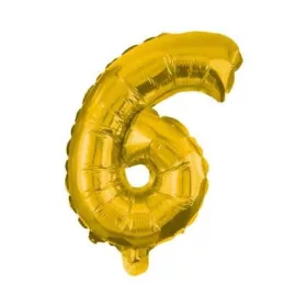 Arany Gold óriás 6-os szám fólia lufi 85 cm