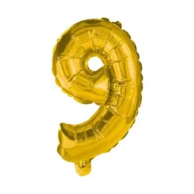 Arany Gold óriás 9-es  szám fólia lufi 85 cm