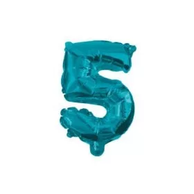 Mini 5-ös Blue szám fólia lufi 32 cm