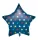 Csillag Blue Star fólia lufi 46 cm