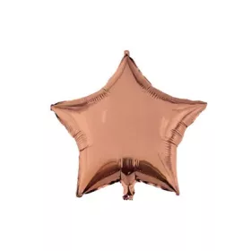 Csillag Rose Star fólia lufi 46 cm