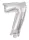 Ezüst Silver 7-es szám fólia lufi 95 cm