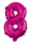 Rózsaszín Hot Pink 8-as szám fólia lufi 95 cm