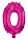 Rózsaszín Hot Pink 0-ás szám fólia lufi 95 cm