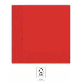 Piros Unicolour Red szalvéta 20 db-os 33x33 cm FSC