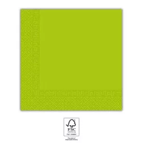 Zöld Unicolour Light Green szalvéta 20 db-os 33x33 cm FSC