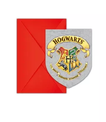 Harry Potter Hogwarts Houses party meghívó 6 db-os FSC