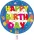 Happy Birthday Kokliko papírtányér 8 db-os 20 cm FSC