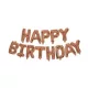 Happy Birthday Rose Gold fólia lufi 3,4 m