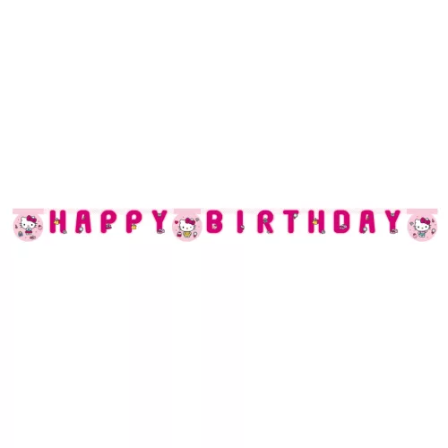 Hello Kitty Fashion Happy Birthday felirat FSC 2 m