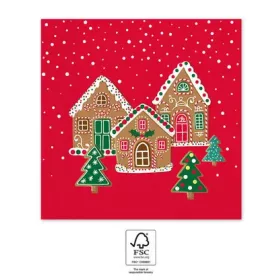 Karácsonyi Gingerhouses szalvéta 20 db-os 33x33 cm FSC