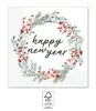 Happy New Year Wreath szalvéta 20 db-os 33x33 cm FSC