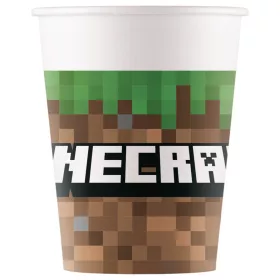 Minecraft Green papír pohár 8 db-os 200 ml FSC