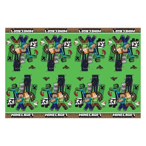 Minecraft Green műanyag asztalterítő 120x180 cm