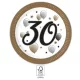 Happy Birthday 30 Milestone papírtányér 8 db-os 23 cm FSC