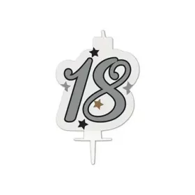   Happy Birthday Silver Milestone tortagyertya, számgyertya 18-as