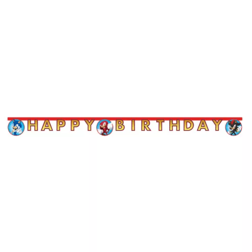 Sonic a sündisznó Sega Happy Birthday felirat FSC 2 m