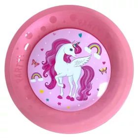   Unikornis Rainbow Colors micro prémium műanyag lapostányér 21 cm