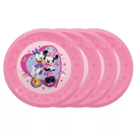   Disney Minnie Junior micro prémium műanyag lapostányér 4 db-os szett 21 cm