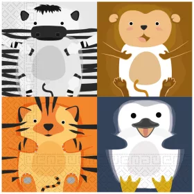 Állatos Zoo szalvéta 20 db-os 33x33 cm FSC