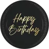 Happy Birthday Elegant papírtányér 8 db-os 23 cm FSC