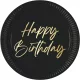 Happy Birthday Elegant papírtányér 8 db-os 23 cm FSC