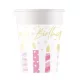 Happy Birthday Candles papír pohár 8 db-os 200 ml FSC