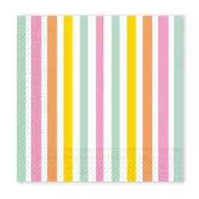 Színes Pastel Stripes szalvéta 20 db-os 33x33 cm FSC