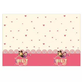   Mása és a medve Sweet Heart műanyag asztalterítő 120x180 cm